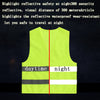 6 шт. светоотражающий жилет ECVV, рабочий жилет, высокая видимость, предупреждающий жилет для дня и ночи, дорожная, строительная защитная одежда