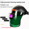 Складная маска для электросварки, полумаска с автоматическим затемнением на солнечной энергии, защитный сварочный шлем сварщика, с защитными пленками из 5 частей