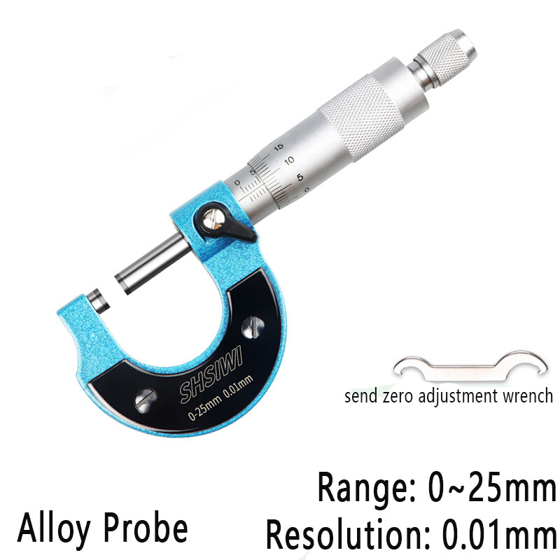Mini Micrometer 0-25mm 0.01mm,Outer Diameter Spiral Micrometer Measuring Instrument Tool,Micrometer Machinist Measuring