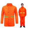 Оранжевый санитарный плащ Рабочая одежда Светоотражающая защитная одежда Одежда для обслуживания дорог Верхний и нижний разделенный костюм