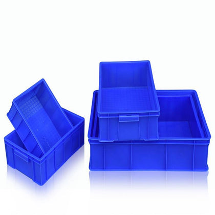 6 шт., утолщенная пластиковая коробка для оборота, коробка для деталей, коробка для компонентов, коробка для хранения, коробка для материала, коробка для хранения, синяя, 410*310*145