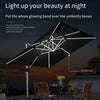 Наружный навес для сада, солнечный зонтик со светодиодной подсветкой, рекламный римский зонт, бар