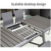 Outdoor Table And Chair Courtyard Telescopic Table Villa Garden Plastic Wood Table And Chair Combination Outdoor Balcony Outdoor Seat