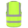 6 Pieces Reflective Vest Reflective Clothing Traffic Cycling Vest Car Safety Warning Vest Police Sanitation Construction Duty Safety Suit Fluorescent Mesh Multi-pocket Zipper
