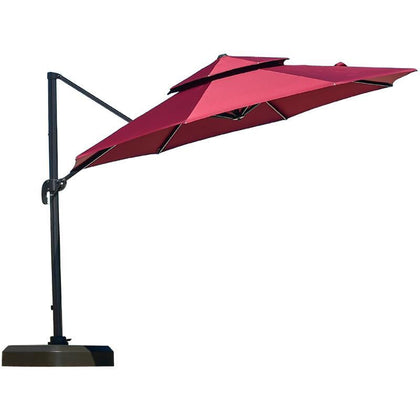 Уличный зонт, уличный зонт, дворовый зонт, уличный зонтик, уличный римский зонт, дворовый сад, винно-красный, 3 м, круглый