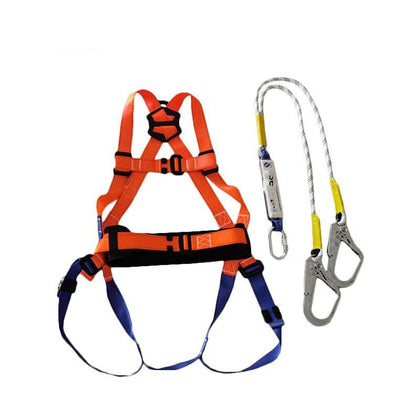 Ремень безопасности для всего тела с одной точкой подвешивания Ремень безопасности для воздушных работ Веревка безопасности Европейский крюк Двойной крюк Двойная веревка Буферная сумка