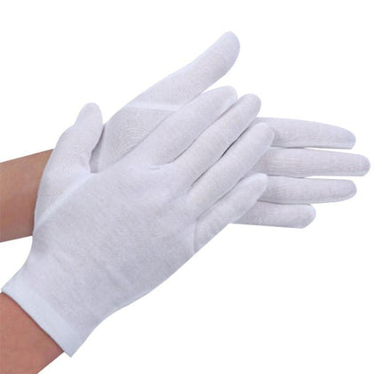 12 пар * 6 перчаток из пряжи, белые церемониальные перчатки, белые хлопчатобумажные перчатки