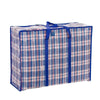 Тканая сумка Сумка для переезда Утолщенная ткань Оксфорд Сумка для упаковки багажа Водонепроницаемая сумка для хранения из змеиной кожи Маленький размер 50 * 32 * 24 см Синяя решетка 10 упаковок