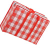 Тканая сумка Сумка для переезда Утолщенная ткань Оксфорд Сумка для упаковки багажа Водонепроницаемая сумка для хранения из змеиной кожи 80 * 55 * 24 см Красная решетка 10 упаковок
