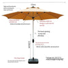 Темно-зеленый центральный столб, алюминиевый зонтик, зонтик от солнца, зонтик на открытом воздухе, стол, стул, зонтик для отдыха, коммерческий зонт, пляжный зонт для рыбалки