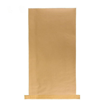 Желтый влагонепроницаемый упаковочный мешок Мешок из змеиной кожи Упаковочный мешок для корма Тканый мешок Бумажный пластиковый композитный мешок из крафт-бумаги 60 * 95 100 шт.