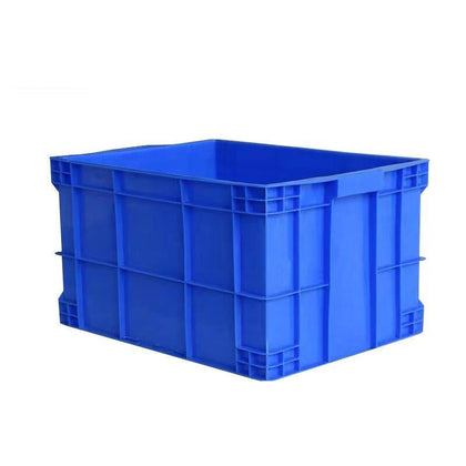 Синий 650*485*410 Утолщенный пластиковый оборотный ящик Коробка для деталей Коробка для компонентов Коробка для хранения Коробка для материала Коробка для хранения