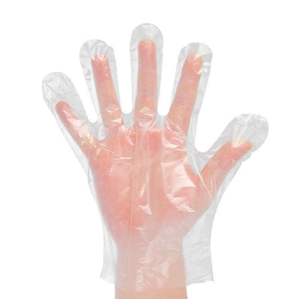10 упаковок, 200 шт./пакет, одноразовые перчатки, утолщенные прозрачные полиэтиленовые перчатки для домашнего питания, общественного питания, защитная пленка для красоты, перчатки L