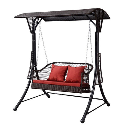 Открытый ротанг качели двойное кресло-качалка балкон кресло для отдыха домашнее подвесное кресло-качалка двор гамак
