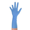Удлиненные износостойкие одноразовые нитриловые синие перчатки (50 шт.) неопудренные перчатки длиной 40 см и толщиной 0,13 мм