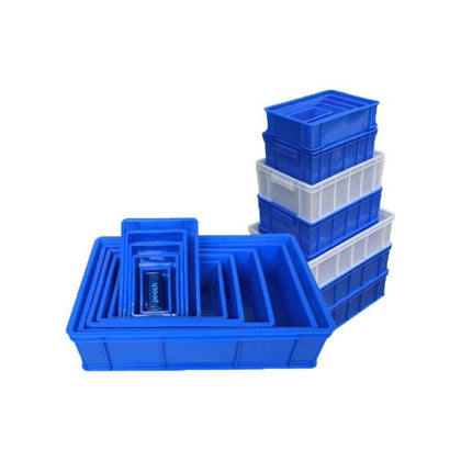 Коробка для хранения коробки 575 * 370 * 286мм материальной коробки хранения коробки оборачиваемости белизна и синь