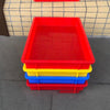 Пластиковая квадратная пластина, промышленная пластиковая коробка, прямоугольный пластиковый поднос для раковины, квадратная пластиковая раковина, ящик для инструментов, коробка для деталей, квадратная раковина, синяя, 615*420*95 мм