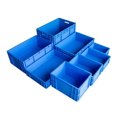 900 * 400 * 230 мм Пластиковая коробка для оборота Логистическая коробка для передачи Складская мастерская Пластиковая коробка Транспортная коробка для хранения (синяя)