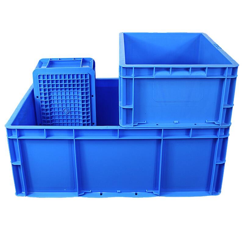 400 * 300 * 175mm Plastic Turnover Box Logistics Transfer Box Warehouse Workshop Plastic Box Transportation Storage Box  (blue)