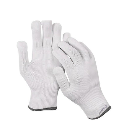 12 пар/дюжина перчаток для защиты труда, защитные перчатки с белой нитью, 10 игольчатых, износостойких перчаток для логистических операций