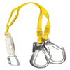 Ремень безопасности для защиты от падения на большой высоте с двойным крючком, амортизирующим и амортизирующим мешком, а также соединительной веревкой 