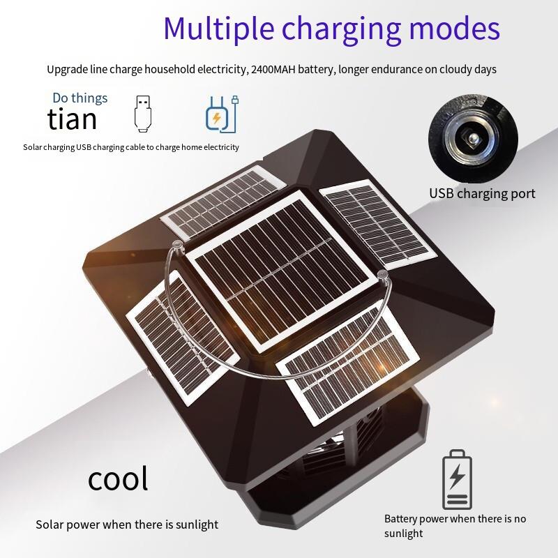 Five Side Solar Mosquito Killing Lamp Outdoor Courtyard Garden Electric Mosquito Lamp Outdoor Intelligent Multi Charging Mosquito Catcher