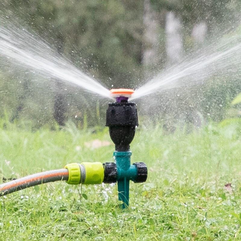 6 Pieces Automatic Sprinkler 360 Degree Rotation Garden Agricultural Irrigation Water Spraying Mcgonagall Nozzle Greening Lawn Sprinkler Quick Connection