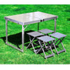 1,2 м набор складных столов из алюминиевого сплава, складной стол и стул для улицы, портативный складной стол для пикника на открытом воздухе + 4 табурета