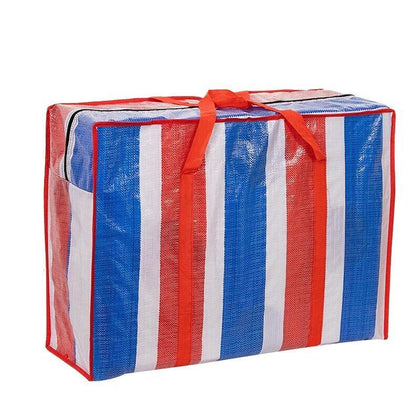 80*55*24 см Цветная полоска 10 упаковок тканой сумки Очень большая сумка для переезда Очень толстая ткань Оксфорд Сумка для упаковки багажа Водонепроницаемая сумка для хранения из змеиной кожи