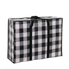 60 * 42 * 24 см, черная решетка, 10 упаковок тканой сумки, сумка для переезда среднего размера, очень толстая ткань Оксфорд, сумка для упаковки багажа, водонепроницаемая сумка для хранения из змеиной кожи