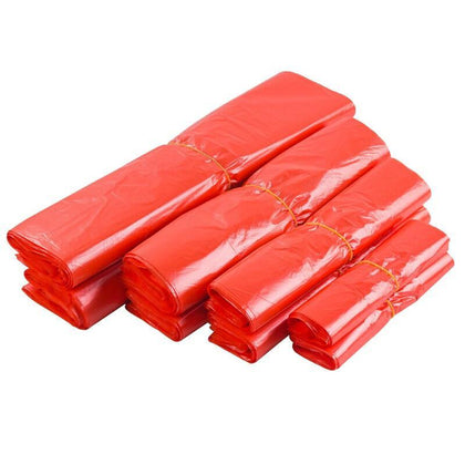 Red Thickened Food Plastic Bag, One-time Packing Plastic Bag 31 * 51cm, 6*100 Pieces