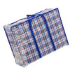 60 * 42 * 24 см Синяя решетка, 10 упаковок тканой сумки, сумка для переезда среднего размера, очень толстая ткань Оксфорд, сумка для упаковки багажа, водонепроницаемая сумка для хранения из змеиной кожи