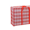 Средний размер 60*42*24 см. Красная решетка (10 шт.) Тканая сумка Переездная сумка Очень толстая ткань Оксфорд Сумка для упаковки багажа Водонепроницаемая сумка для хранения из змеиной кожи
