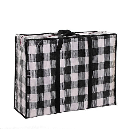 Средний размер 60*42*24 см Черный квадрат (10 шт.) Тканая сумка Переездная сумка Очень толстая ткань Оксфорд Сумка для упаковки багажа Водонепроницаемая сумка для хранения из змеиной кожи