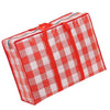 Маленький размер 50*32*24 см. Черно-красная решетка (10 шт. в упаковке) Тканая сумка для переезда Очень толстая ткань Оксфорд Сумка для упаковки багажа Водонепроницаемая сумка для хранения из змеиной кожи