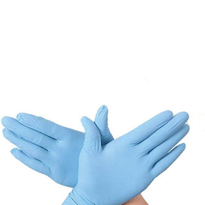 50 пар/коробка одноразовых нитриловых смотровых перчаток синего цвета L