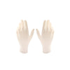 Размер S, 20 пар одноразовых перчаток, гладкие защитные перчатки с порошковой резиной, молочно-белые перчатки