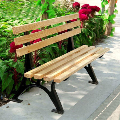 Парковый стул, уличная скамейка, рядный стул из массива дерева, уличный стул со спинкой для отдыха, стул для общественного парка 1,5 м