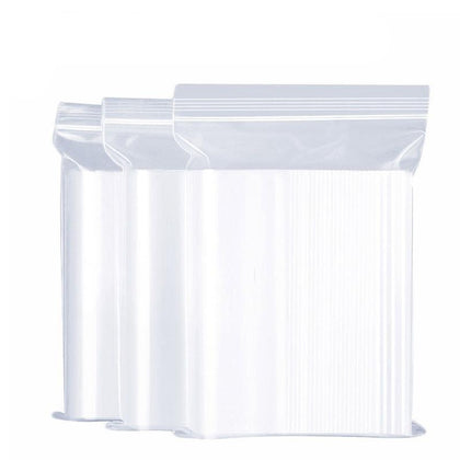 10 Bags 17*25*6 Thread 100 Pieces/Bag Food Self Sealing Bag Thickened Waterproof PE Transparent Mobile Phone Mask Storage Bag Sealed Plastic Bag
