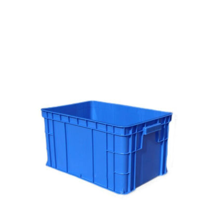 Утолщенная пластиковая коробка для оборота, прямоугольная коробка для отделки, коробка для хранения логистических материалов, коробка для деталей, полка W4, синяя (410 * 310 * 225 мм)