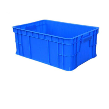 Утолщенная пластиковая коробка для оборота Прямоугольная коробка для отделки Ящик для хранения логистики Ящик для хранения Ящик для материала Ящик для хранения Ящик для деталей полки Темно-синий