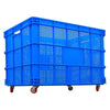 Утолщенная оборотная коробка с колесами, корзина для одежды, логистика, большая пластиковая оборотная корзина, внешний диаметр 810 * ширина 570 * высота 500 мм
