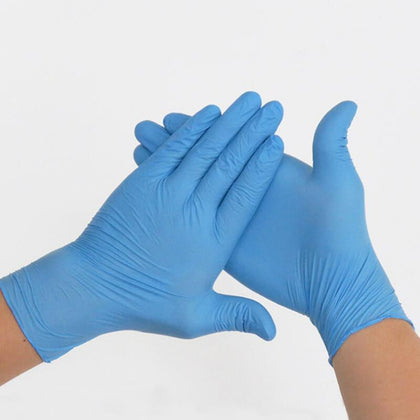 100 шт./кор. одноразовые нитриловые перчатки, пищевые перчатки для охраны труда, резиновые синие перчатки размера S