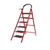 1,8 м красная лестница «елочка», 6 ступенек, складная лестница, утолщенная телескопическая стальная лестница для восхождения, многофункциональная лестница «елочка», подшипник 150 кг 