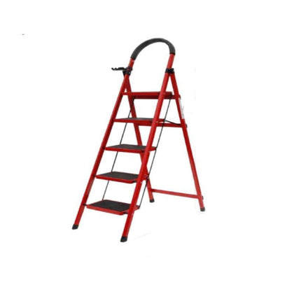 1,6 м красная елочка, складная лестница из алюминиевого сплава, утолщенная пятиступенчатая лестница, подшипник 150 кг 