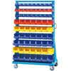 Blue 1000×610×1680mm Single Side 9-layer Parts Box Cart (including 69 Back Hanging Parts Boxes)