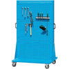 Blue 1000×610×1680mm Mobile Double Side Material Finishing Rack (6 Square Holes)