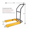 Plastic Turnover Basket Manual Forklift 1130 * 620 * 1020mm Turnover Box Trolley Basket Carrier
