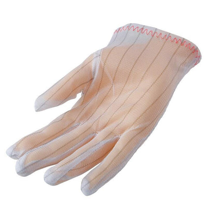 6 упаковок 10 пар/упак. Антистатические перчатки Двусторонние полосатые перчатки Перчатки для электронной мастерской Защита воздуха Перчатки для охраны труда