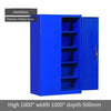 Сверхмощный шкаф для хранения инструментов с подвесной доской, многофункциональный утолщенный двойной дверной шкаф для хранения в заводской мастерской - синий, без сетки